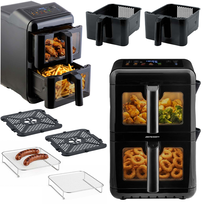 Frytkownica beztłuszczowa Berdsen BD-663 dwukomorowa 11,6L pionowa Air Fryer 3000W Berdsen