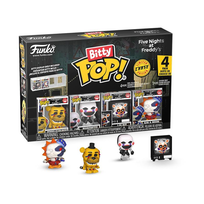 Funko, Funko Bitty POP! Multi-pack, GRY WIDEO, Figurka Kolekcjonerska, Five Nights at Freddy's, Withered Golden Freddy, Marionette, Lolbit I Sun & Moon with Chase (4-pack)