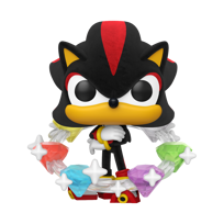 Funko POP! Exclusive, Sonic The Hedgehog, figurka kolekcjonerska, Video Games, Shadow ze szmaragdami (Flocked)