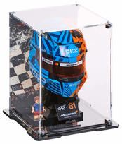Gablota z tłem Blacked Brick do LEGO 43017 - Kask Oscar Piastri McLaren F1