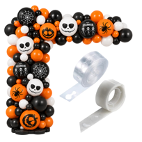 Girlanda balonowa Halloween DYNIE Kościotrupy zestaw DEKORACJE tło ścianka
