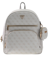 GUESS Beżowy damski plecak Power Play II w monogram GUESS