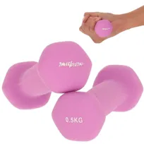 HANTELKI 2x0,5kg do ćwiczeń - ciężarki neoprenowe
