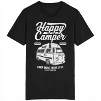 Happy Camper Koszulka Camping Kemping Ogórek
