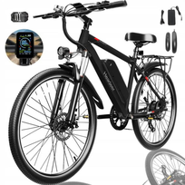 HEADEER BK1350 Pojazd Elektryczny 500 W, Rower Elektryczny 48 V 13,5 Ah, Prędkość 35 km/h,zasięg do 100 km,przednim zawieszeniem i hamulcem tarczowym oraz regulowanym siodełkiem ,czarny