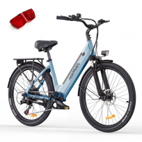 HillMiles MileCity1 – elektryczny rower dla dorosłych z silnikiem 250 W, baterią 36V 13Ah, zasięgiem do 120 km i prędkością maksymalną 25 km/h. Komfortowa jazda dzięki przedniemu amortyzatorowi i ramie Step-Thru