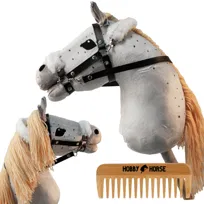 HOBBY HORSE KOŃ NA KIJU A3 KONIK GŁOWA KONIA PATYKU Z GRZYWĄ + GRZEBIEŃ [M-HOBBYHORSE10]