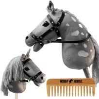 HOBBY HORSE KOŃ NA KIJU A3 KONIK GŁOWA KONIA PATYKU Z GRZYWĄ + GRZEBIEŃ [M-HOBBYHORSE7]