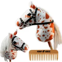 HOBBY HORSE KOŃ NA KIJU A3 KONIK GŁOWA KONIA PATYKU Z GRZYWĄ + GRZEBIEŃ [M-HOBBYHORSE8]