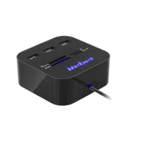 HUB USB 2.0 3 porty czytnik kart SD MicroSD Rebel
