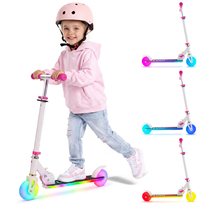 Hulajnoga Dwukołowa Dla Dzieci Składana Regulowana Lumiride Led 7 Kolorów 20 Programów Biały Sun Baby