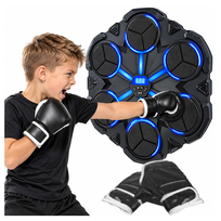 Interaktywna tarcza bokserska Bluetooth LED, 6 pól, 9 prędkości, 3 tryby, rękawice, trening domowy