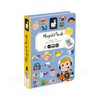 Janod, Magnetyczna układanka Zawody Magnetibook, prezent dla dzieci