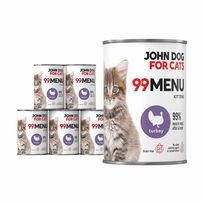 John Dog for Cats Karma mokra dla kociaka 99 Menu Indyk 6 x 400 g