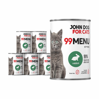 John Dog for Cats Karma mokra dla kociaka 99 Menu Królik 6 x 400 g