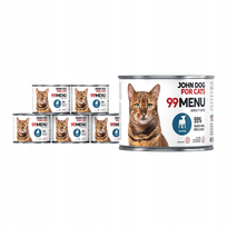 John Dog for Cats Karma mokra dla kota dorosłego 99 Menu Jagnięcina 6 x 200 g