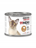 John Dog for Cats Karma mokra dla kota dorosłego 99 Menu Perliczka 6 x 200 g