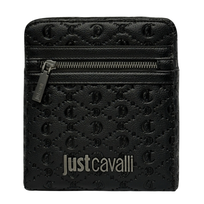 JUST CAVALLI Czarna męska saszetka JC Metal Lettering - Style 3 Just Cavalli