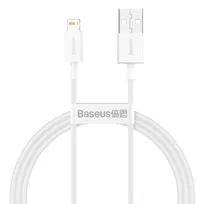 Kabel, Baseus, Superior USB - Lightning 1,0 m 2,4A, biały