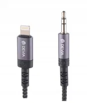 Kabel cyfrowy Do Iphone Ipad Cyfrowy Audio Jack 3,5Mm Na Lightning Czarny 1M AUX stereo Przewód z końcówką APPLE LIGHTNING 8-PIN