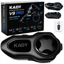 KADY V9 PRO Interkom Motocyklowy 10 Osób 10+N Polski Lektor Bt 5.4 DSP IP67