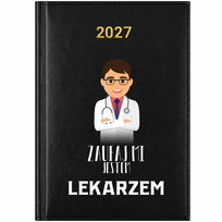 KALENDARZ 2027 KSIĄŻKOWY A5 TERMINARZ CZARNY PREZENT DLA LEKARZA ZAUFAJ MI