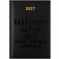 KALENDARZ 2027 KSIĄŻKOWY A5 TERMINARZ CZARNY PREZENT DLA NAUCZYCIELA WF-U