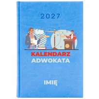 KALENDARZ 2027 KSIĄŻKOWY PLANER TERMINARZ A5 DZIENNY BLUE DLA ADWOKATA IMIĘ
