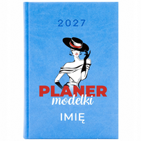 KALENDARZ 2027 KSIĄŻKOWY PLANER TERMINARZ A5 DZIENNY BLUE DLA MODELKI IMIĘ