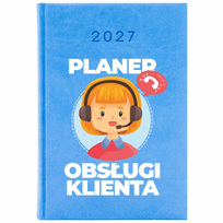 KALENDARZ 2027 KSIĄŻKOWY PLANER TERMINARZ A5 DZIENNY BLUE OBSŁUGI KLIENTA
