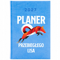 KALENDARZ 2027 KSIĄŻKOWY PLANER TERMINARZ A5 DZIENNY BLUE PRZEBIEGŁY LIS