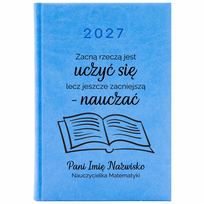 KALENDARZ 2027 KSIĄŻKOWY PLANER TERMINARZ A5 MATEMATYKA DLA NAUCZYCIELA