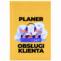 KALENDARZ 2027 KSIĄŻKOWY PLANER TERMINARZ A5 ŻÓŁTY PREZENT OBSŁUGA KLIENTA