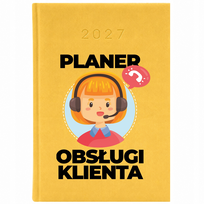KALENDARZ 2027 KSIĄŻKOWY PLANER TERMINARZ A5 ŻÓŁTY PREZENT OBSŁUGI KLIENTA