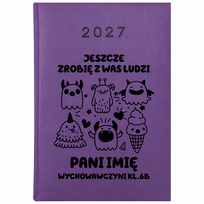 KALENDARZ 2027 PLANER TERMINARZ FIOLET PREZENT ZROBIĘ Z WAS DLA NAUCZYCIELA