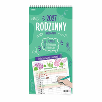 Kalendarz 2027 ścienny planer rodzinny zielony - Notami