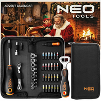 Kalendarz adwentowy dla mężczyzn z narzędzami, na prezent, 40 elementów, NEO TOOLS