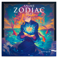 Kalendarz z notatkami Anime Zodiac 2027, 30 x 30 cm