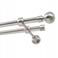 Karnisz metalowy podwójny 16 mm 160 cm bez kółek