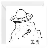 Kartka zmiana pracy, pożegnanie pracownika - Porwany przez UFO, 