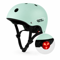Kask Dziecięcy Rowerowy Hulajnoga LED Regulacja 50-56 cm Empire Ride Mięta