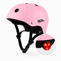Kask Dziecięcy Rowerowy Hulajnoga LED Regulacja 50-56 cm Empire Ride Pink