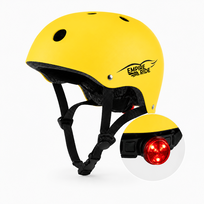 Kask Dziecięcy Rowerowy Hulajnoga LED Regulacja 50-56 cm Empire Ride Żółty