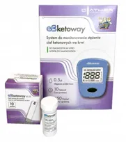 Ketometr ebketoway pomiar stężenia ciał ketonowych dieta keto + 10 pasków
