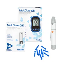Ketometr Glukometr 2w1 Multisure GK pomiar glukozy ketonów + paski glukoza