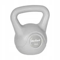Kettlebell 2kg szary kettle hantel odważnik kula do ćwiczeń ABS Rebel