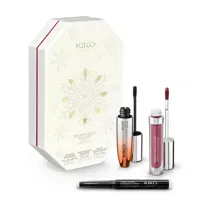 KIKO Milano, Snow-Kissed Holiday Glam-Faves Make Up Gift Set zestaw tusz do rzęs 12ml + pomadka w płynie 3ml + cień do powiek w sztyfcie 1.6g