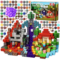 Klocki magnetyczne konstrukcyjne KOSTKI 3D PIXELE sześciany kwadraty DUŻY ZESTAW 200el MIX Pixelki Leśny Portal
