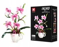 Klocki Orchidea w Filiżance Kwiaty DIY Dekoracja 567 Elementów