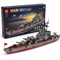 Klocki Statek Wojskowy Lotniskowiec Okręt Militarny 1420 El 74 cm